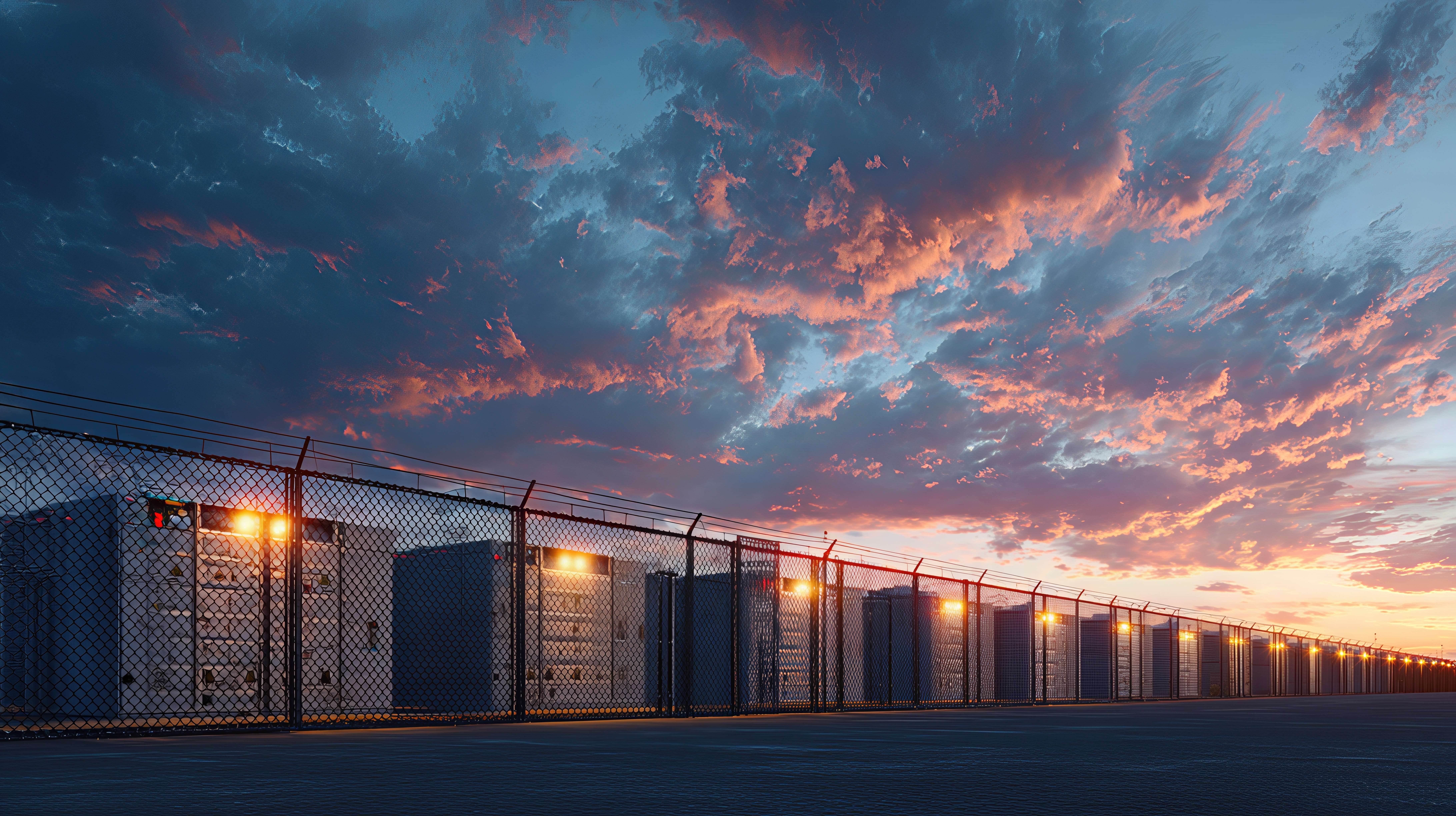 Energy storage compound - operational resilience infrastructure at dusk